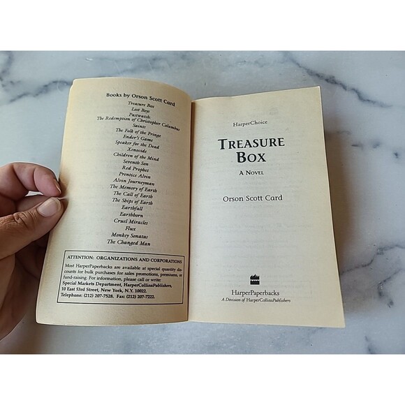 Treasure Box By Orson Scott Card Paperback - Picture 3 of 10